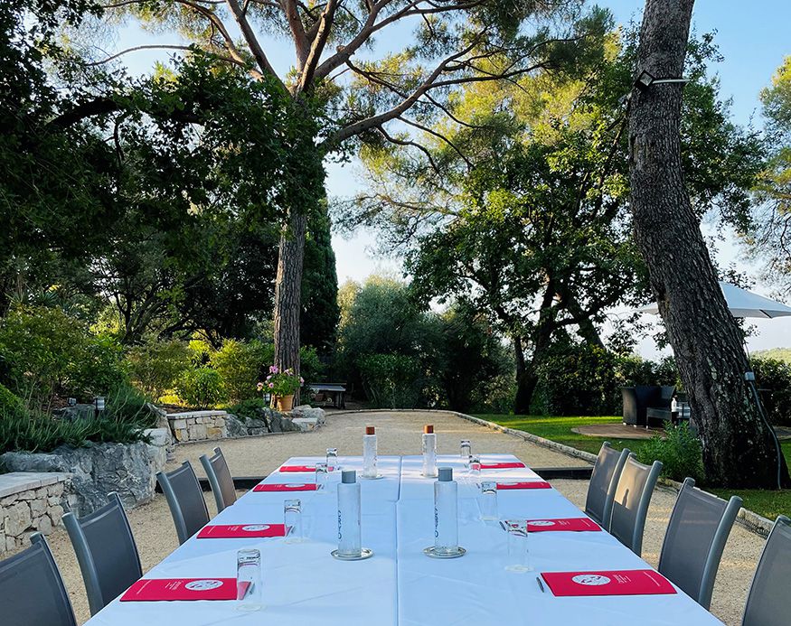 organiser un séminaire, repas d'affaire au Cantemerle à Vence