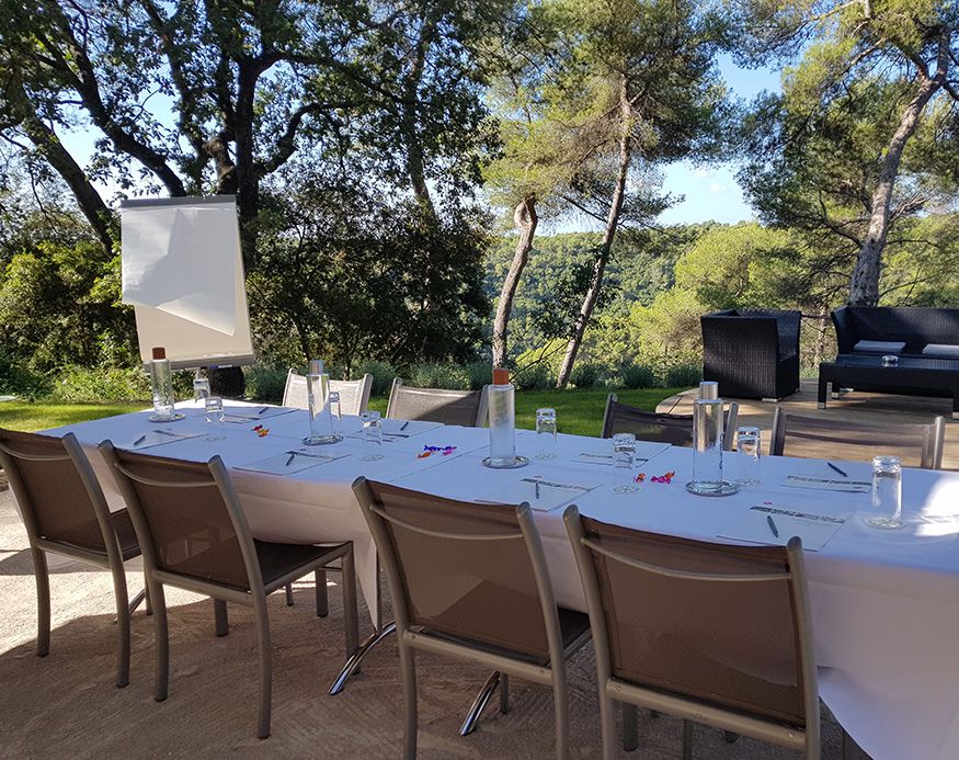 organiser un séminaire, repas d'affaire au Cantemerle à Vence