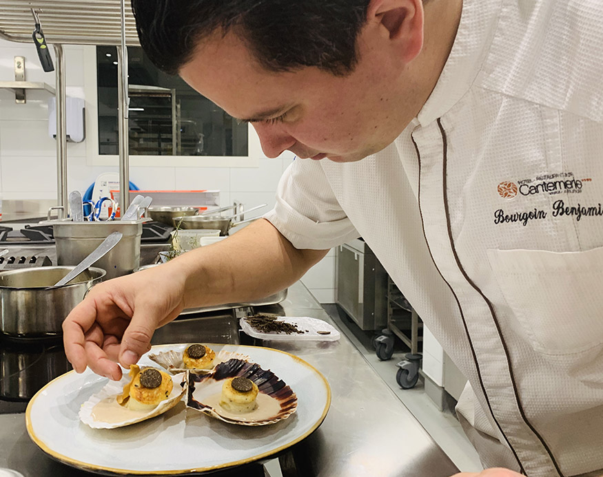 Restaurant le Cantemerle, cuisine du midi et de la méditerranée par Chef Benjamin Bourgoin
