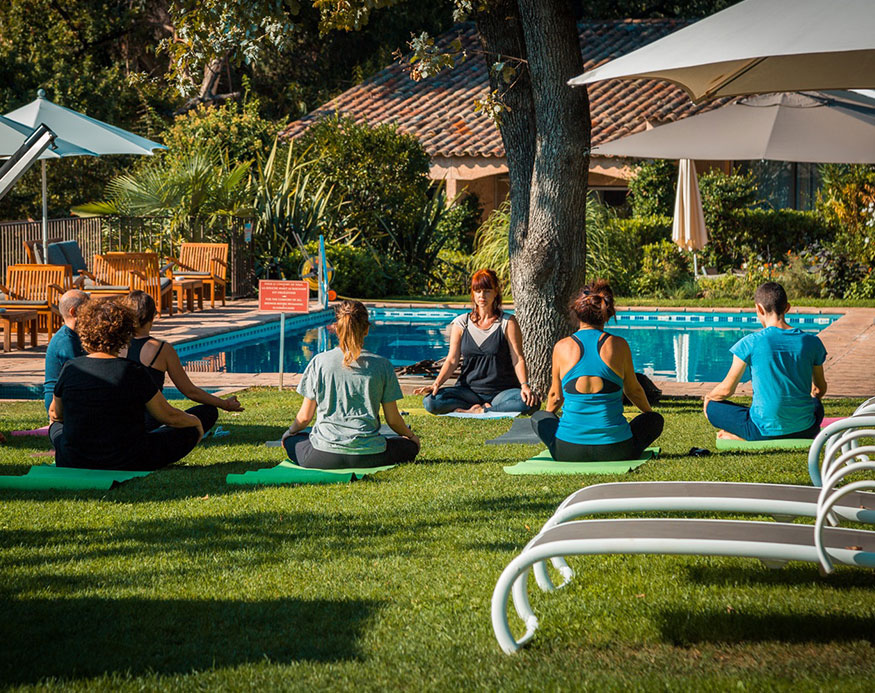 Fitness and leisure area at the Spa du Cantemerle in Vence