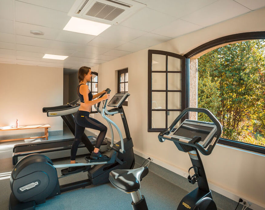 Fitness and leisure area at the Spa du Cantemerle in Vence